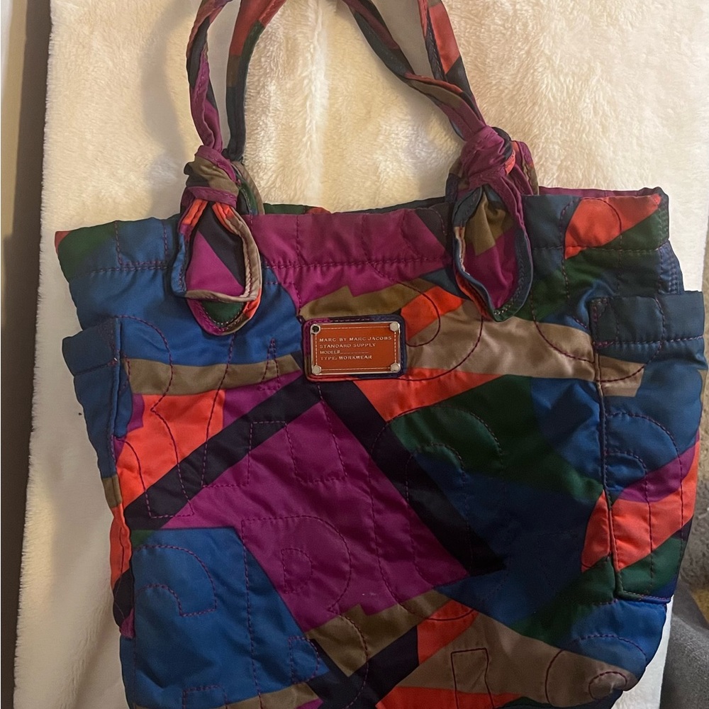 Marc Jacobs Multicolor Quilted Shoulder Bag - Magenta, Blue, Green, Orange, Tan - Picture 4 of 4